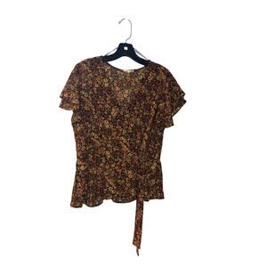 Meraki Vneck Floral Blouse